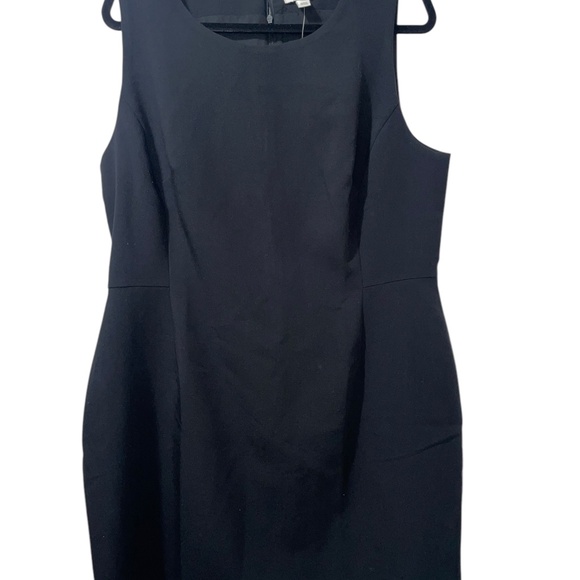 NWT ON 34th Deep Black Sleeves Cocktail‎ Tank Mini Lined Stretch Dress Sz 14W - Picture 2 of 7
